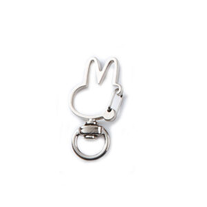 4# rabbit head silver / Delivery opening ring