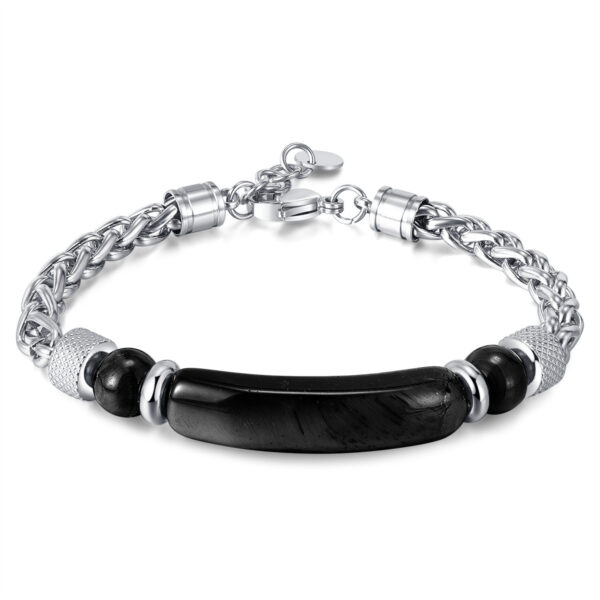 oly-0166aff8d1e6bab42f5c63d6db250fab Wholesale OPK Jewelry Factory Fashion Retro Stainless Steel Chain Stitching Tiger Eye Titanium Steel Men's Bracelet