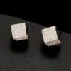 Wholesale Geometric Earrings For Women In 14K Real Gold Plated Copper Featuring Zircon Inlay