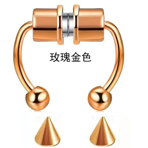 Wholesale Exaggerated U Shape Titanium Steel Earrings Nose Pin