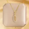 Wholesale 304 Stainless Steel Copper Paper Clip Oval Water Plating Zircon 18K Gold Plated IG Style Elegant Simple Style Inlay Cable Chain Gold Pendant Necklace