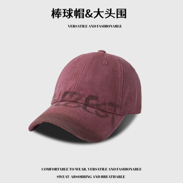 oly-0190867d492ffba72400792216ea8dd4 Wholesale Hat Female Retro Denim English Letter Baseball Cap Graffiti Hat Male British Cap