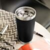 Wholesale  Car Cup Car Large Capacity Ice Cup Double Vacuum Stainless Steel Beer Straw Thermos Cup
