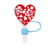 Wholesale Valentine's Day Creative DIY Decoration Food-Grade Silicone 10mm Drink Straw Dust Plug Dust Cap Accessories
