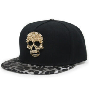 Black and gray leopard brim / Adjustable size 55-60cm