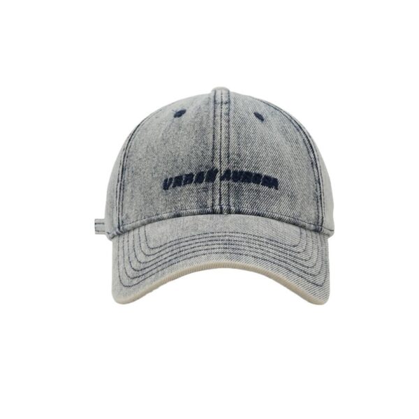 Wholesale Top Quality! Korean Style Washed Denim Peaked Cap Spring Embroidered Letters Sun Protection Casual Baseball Cap Women's Old Style