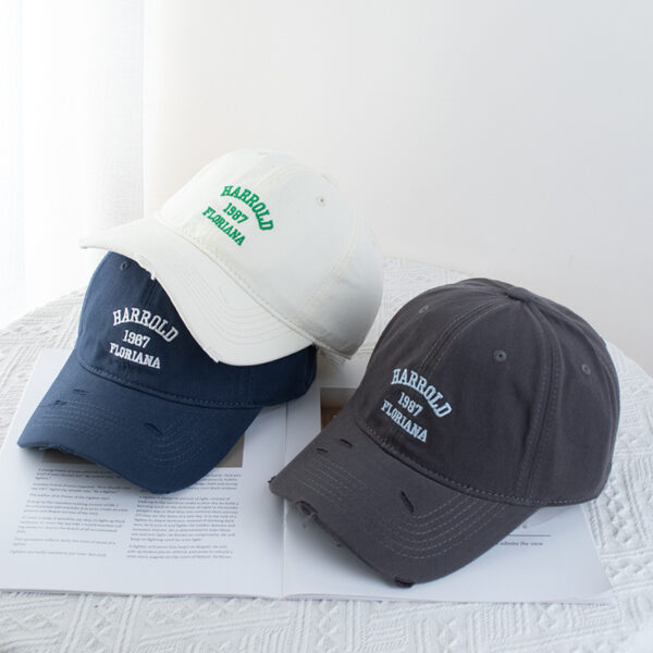 oly-01d4022409135725744b59c8fa4baa6d Wholesale Letter Embroidered Pink Baseball Cap Women's All-match Wide Brim Soft Top Cap Big Head Wai Face Small Hat