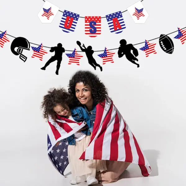 Wholesale Holiday Party Decoration Banners Horizontal Flags Celebration Bunting Flags