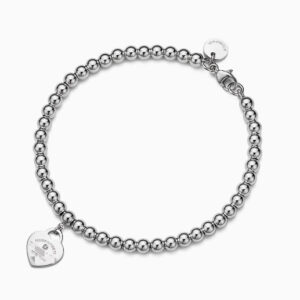 Ball bead bracelet 008 [with diamonds] / 19CM
