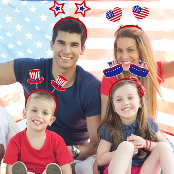 Wholesale Halloween Party Hat With American Flag Decoration Headband Celebration Event Accessories Festival Party Costume Props