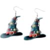 oly-01f0d9483df0ff7aad492b1bda5618f2 Wholesale Christmas Halloween Carnival Party Holiday Skull Wizard Hat Magic Bottle Acrylic Earrings