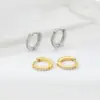 Wholesale PVD Coated 18K Gold Platinum Real Gold Plated Solid Color 304 Stainless Steel Elegant Simple Style Waterproof Non Tarnish Hoop Earrings