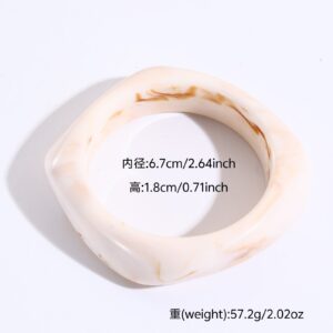 43# bracelet - mocha - square - wide band
