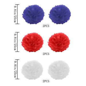 Paper Flower Balls 6pcs