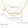 Wholesale Titanium Steel Hip-Hop Solid Color Plating Layered Necklaces