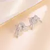 Wholesale Geometric Electroplated Copper Earrings For Women With Zircon Inlay And Water Plating Finish
