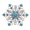 Wholesale Graceful Christmas Gift Snowflake Brooch Fashion Lapel Pin European And American Trend Swan Flag Suit Lapel Flower Accessory