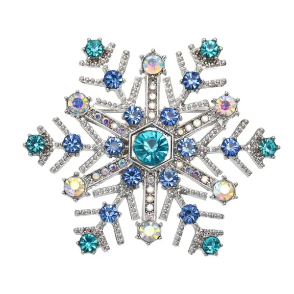 Wholesale Graceful Christmas Gift Snowflake Brooch Fashion Lapel Pin European And American Trend Swan Flag Suit Lapel Flower Accessory