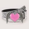 oly-0232e2c5f7484808f86ae09c589e2295 Wholesale Pink love wings belt Women's peach heart pu leather jeans belt ethnic style personalized retro belt