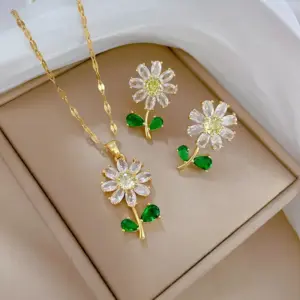 J330 Necklace-J328 Stud Earrings