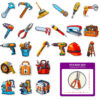 Wholesale Big Sale 50 Tools Dabi Collage Paper Kidsren's Cartoon Electric Drill Saw Ax Repair Tool Kit