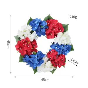 Hydrangea Independence Day Wreath