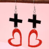 oly-0254ddb06f760fccb0edac417a275185 Wholesale Explosions Valentine's Day Series Earrings Bear ECG Envelope Acrylic Valentine's Day Earrings for Women