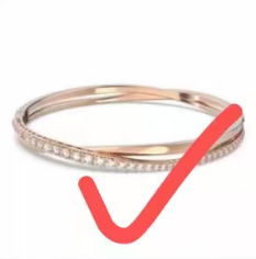 Twist white diamond bracelet