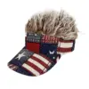 Wholesale American Flag Baseball Cap With Wide Brim For Commute Featuring UV Protection, Cotton Material And Embroidery Craft