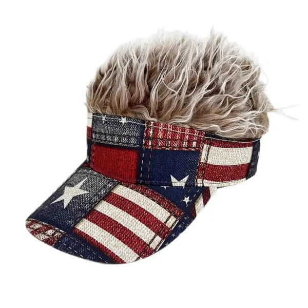 Wholesale American Flag Baseball Cap With Wide Brim For Commute Featuring UV Protection, Cotton Material And Embroidery Craft