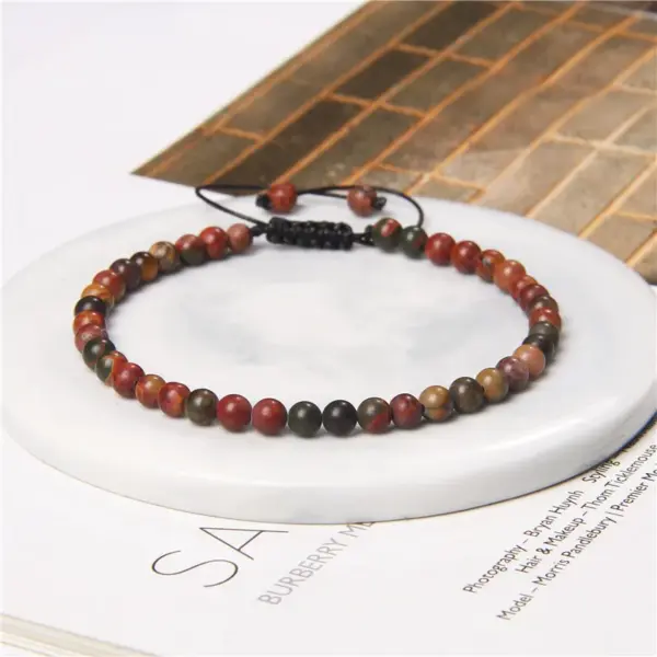 Wholesale Fashion Solid Color Natural Stone Beaded Bracelets 1 Piece