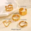 Wholesale Stainless Steel Open Ring Irregular Design Elegant Sexy Style For Women Couples Adults Universal Season Fashion Jewelry