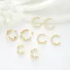 Wholesale Double Ring Stud Earrings For Women In Copper With Artificial Gemstones And 925 Sterling Silver Ear Pins, Exaggerated Style