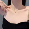 Wholesale Heart Shape Necklace For Women With 18K Real Gold Plated 304 Stainless Steel Featuring PVD Vacuum Plating And Electroplated Gold Finish
