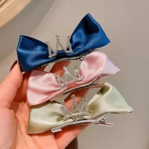 Wholesale Sweet Crown Hairpin For Girls Made Of Cloth, 1 PCS Package, Perfect Hair Accessory For Independence Day
