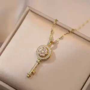 X0411 Gold Small Rotating Necklace