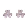 Wholesale Copper-plated full-diamond necklace with cross chain earrings