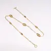 Wholesale 18K Gold Plated 304 Stainless Steel Vacuum Electroplating (In Furnace) Sweater Chain Necklace Hypoallergenic Unisex Splicing Embossed Paperclip Chain Cable Chain/Cross Chain/O Chain Daily Party Bar