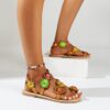 oly-03142e450fd92cc3b36f36b14394834f Wholesale Summer Sandals Ethnic Style Colorful Flat Women's Shoes Large Size Beach Sandals Fragandal