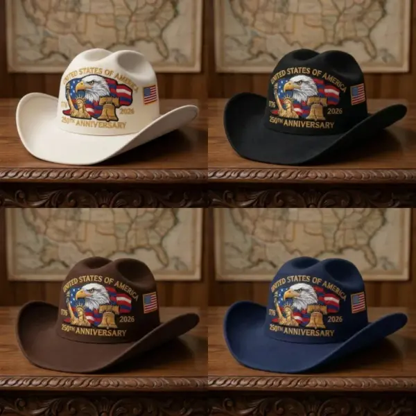 Wholesale Vintage Style American Flag Hat With Curved Brim, UV Protection, Made Of Polyester Featuring Printing For America's 250th Anniversary