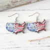Wholesale 1 Pair Retro Bow Knot Boots Wood Drop Earrings