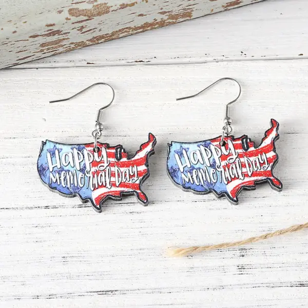Wholesale 1 Pair Retro Bow Knot Boots Wood Drop Earrings