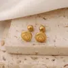 Wholesale Ocean Stud Earrings For Women, Waterproof Non Tarnish 316 Stainless Steel With 18K Real Gold PVD Coated, 0.03µm Thick Plating