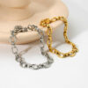 oly-035319321d2505269a53f28e3fe7b843 Wholesale Oval Chain Cross Buckle Bracelet 18K Gold-plated Stainless Steel Fashion Women's Fashion Bracelet Hand