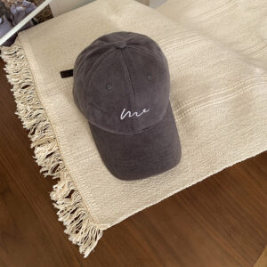 C2740 grass embroidery me baseball cap regular size gray / Adjustable