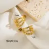 Wholesale 1 Pair Simple Style Classic Style C Shape Plating Stainless Steel 14k Gold Plated Ear Studs