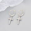oly-03683cd415f8c004cabe12f052a91fb3 Wholesale Cross Earrings for Women with Diamond Zircon Simple Versatile Earrings Selling Wholesale Earrings Fashion