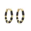 Wholesale 1 Pair Elegant Cute Sweet Round Enamel Plating Copper 18K Gold Plated Earrings