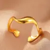 oly-0392ee8c609eda28b55c44fcb68be21f Wholesale Jewelry IG Style Retro Geometric 304 Stainless Steel 18K Gold Plated Plating Open Rings