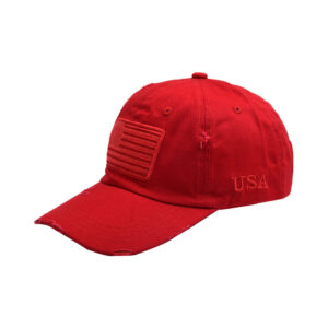 Red-American flag USA children's baseball cap / Free size (head circumference 52-54cm adjustable)